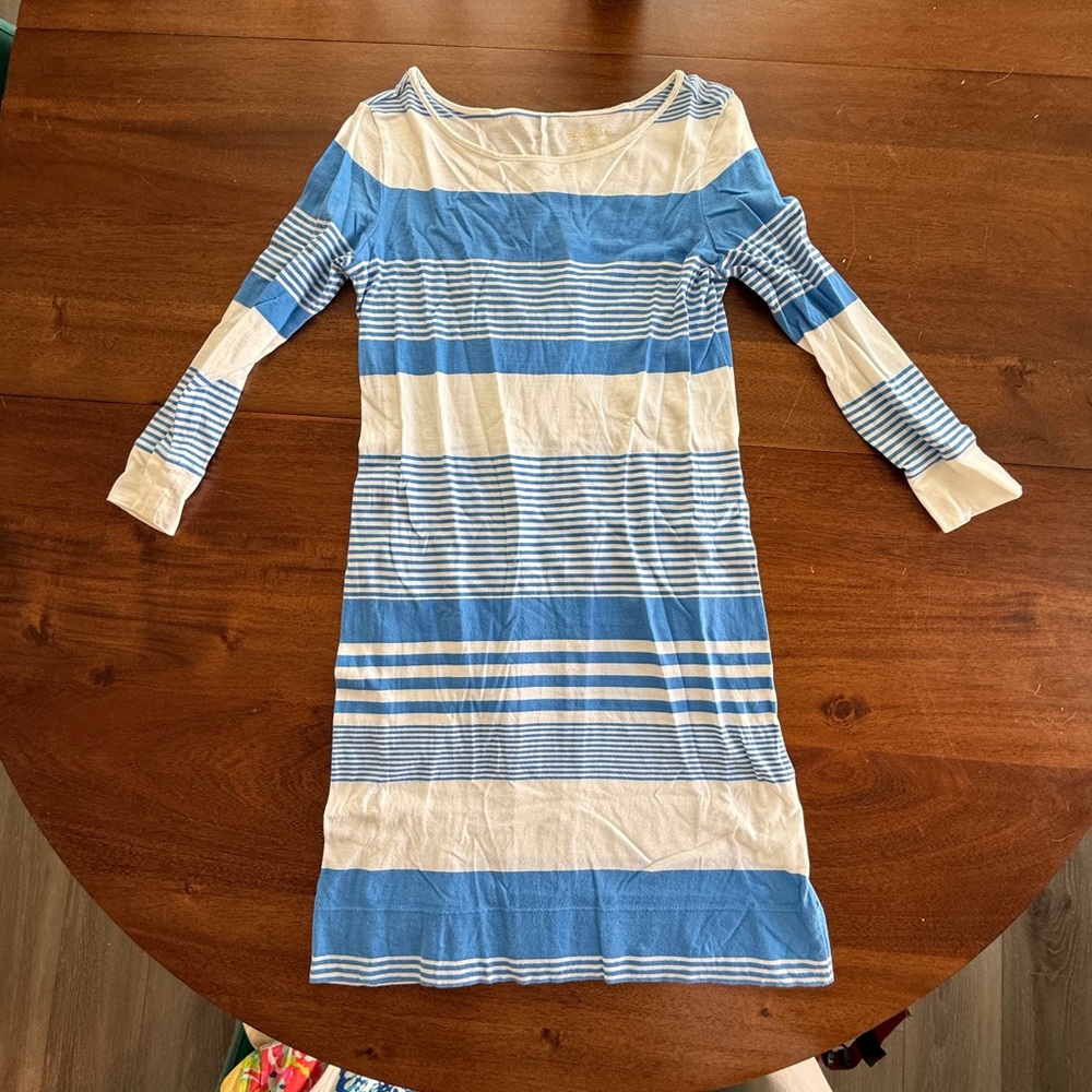Lilly Pulitzer Blue and White Striped Cotton Top